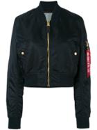 Alpha Industries Cropped Bomber Jacket - Blue