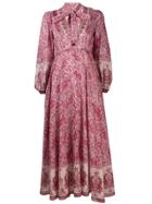 Zimmermann Paisley Print Flared Dress - Pink