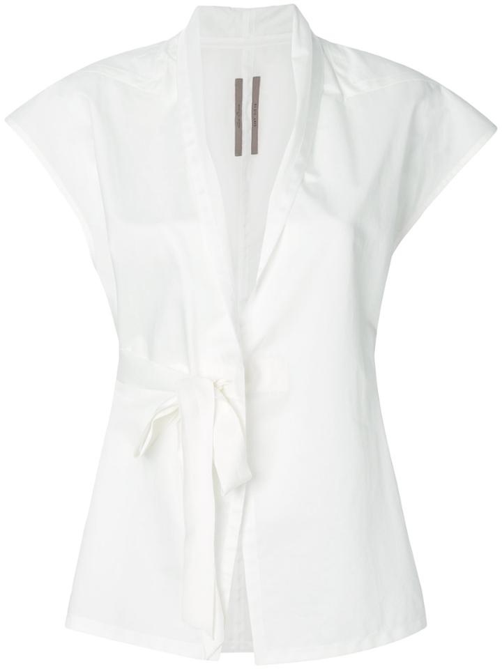 Rick Owens Tie Waist Top - White