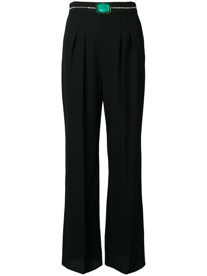 Christopher Kane Jewel Crepe Trousers - Black