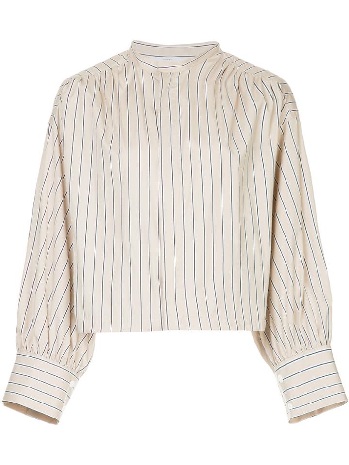 Astraet Striped Fitted Shirt - Brown