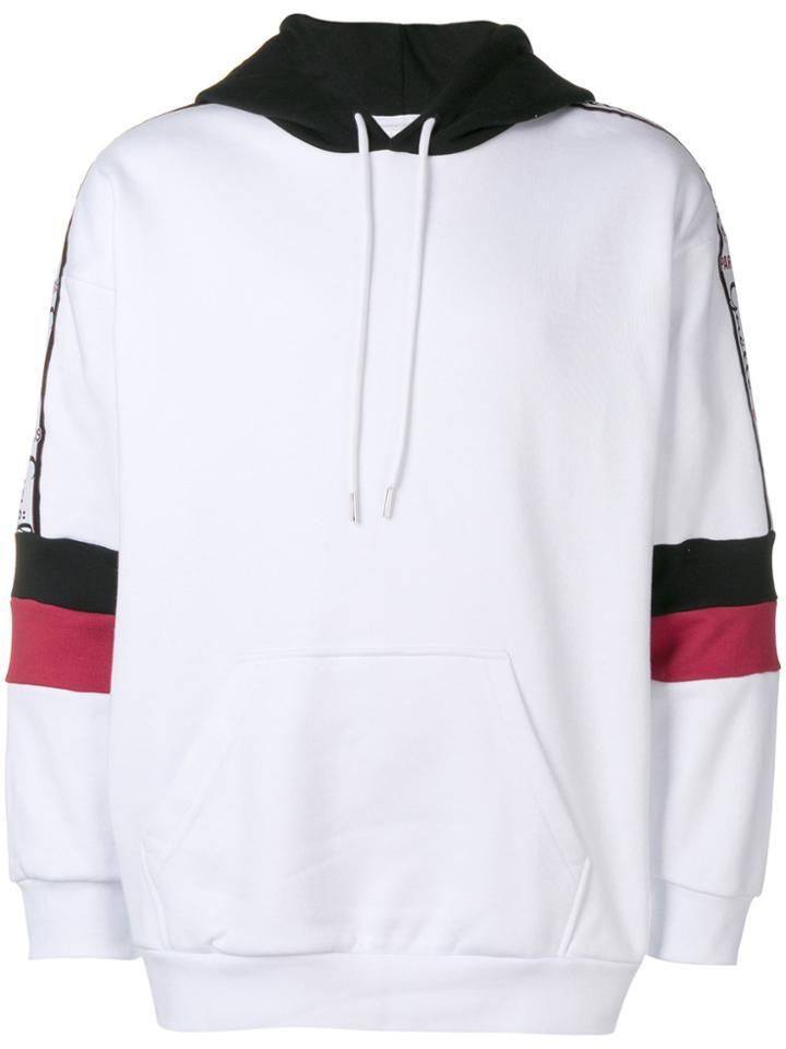 Gaelle Bonheur Colour-block Long Sleeve Hoodie - White