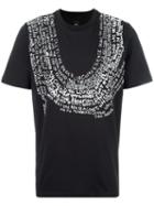 Oamc Text Print T-shirt, Men's, Size: Large, Black, Cotton