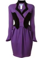 Thierry Mugler Vintage Colour Block Dress, Women's, Size: S, Pink/purple