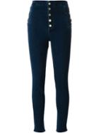 J Brand High Waisted Jeans, Women's, Size: 24, Blue, Cotton/polyester/spandex/elastane