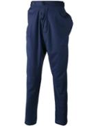 Vivienne Westwood Man Drop Crotch Trousers, Men's, Size: 50, Blue, Virgin Wool/cotton/viscose