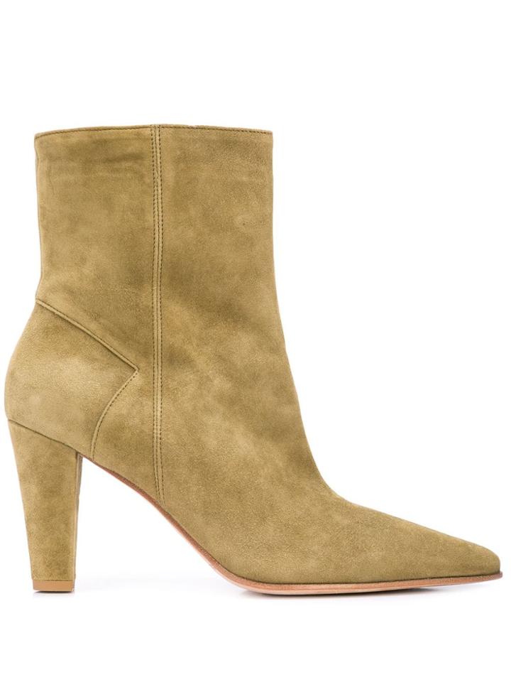 Alberto Fermani Pointed Ankle Boots - Green