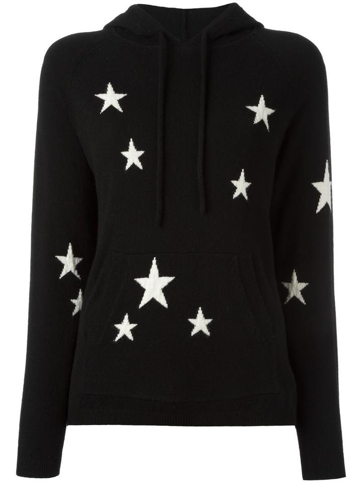 Chinti And Parker Star Hoodie, Women's, Size: Xs, Black, Cashmere