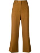 Victoria Beckham Flared Cropped Tailored Trousers - Orange
