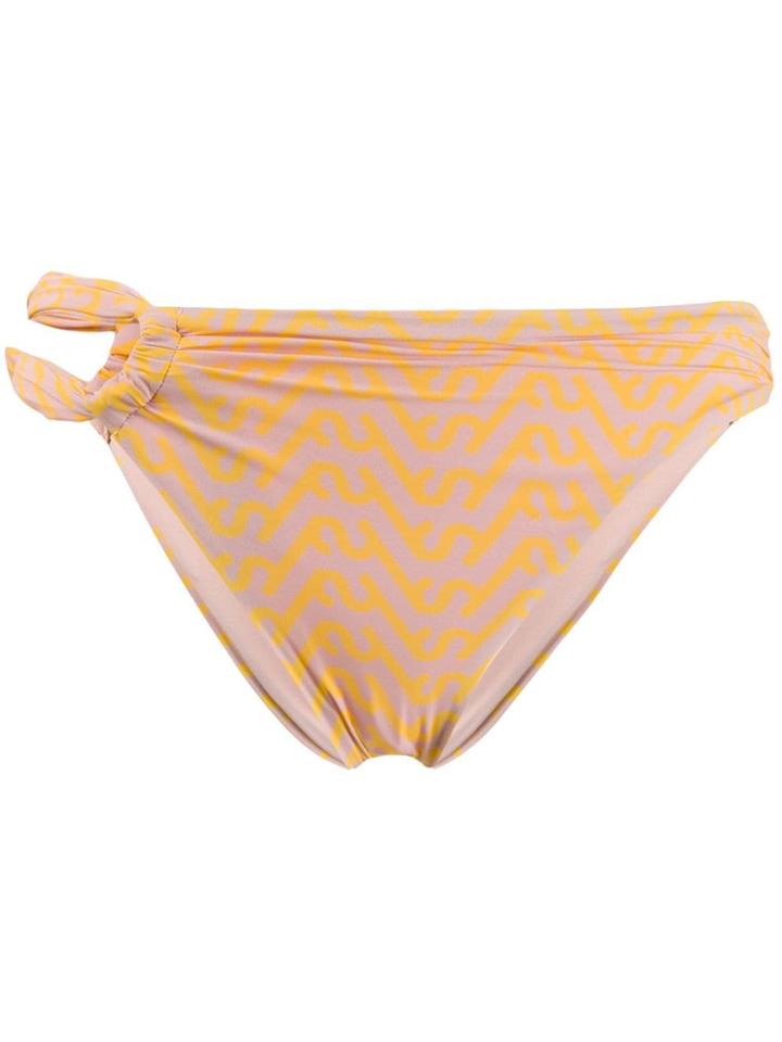 Self-portrait Geometric Pattern Bikini Bottoms - Pink