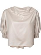 08sircus Structured Sleeve Blouse, Women's, Size: 36, Nude/neutrals, Polyester