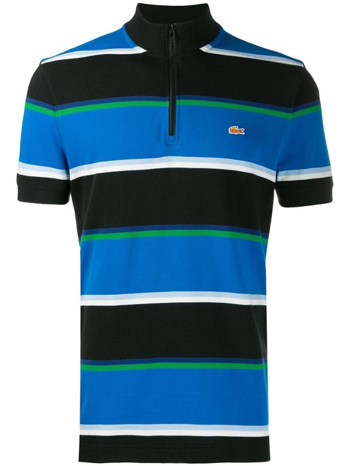 Lacoste X Opening Ceremony Striped Zip Polo Shirt - Blue