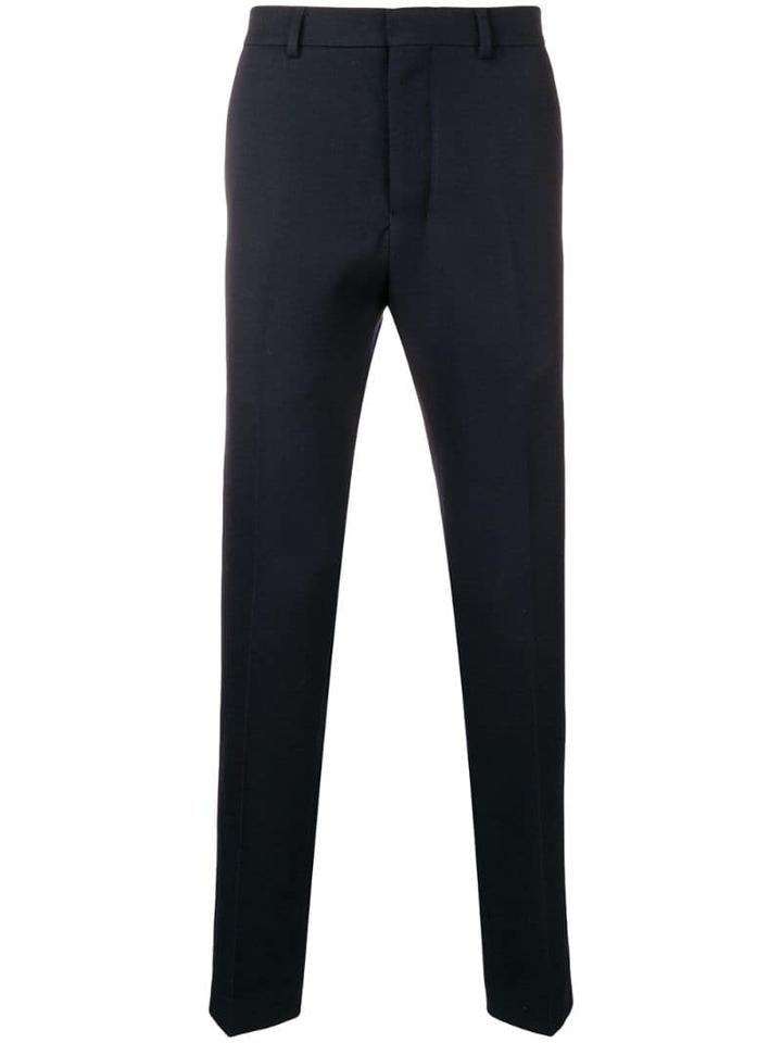 Ami Paris Fitted Leg Trousers - Blue
