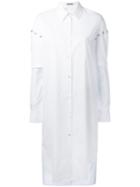 Aalto - Eyelet Detail Shirt Dress - Women - Cotton - 38, Women's, White, Cotton
