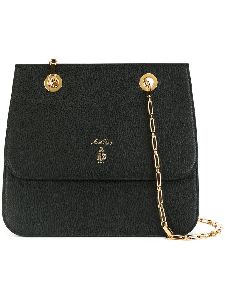 Mark Cross Chain Shoulder Bag, Women's, Black, Calf Leather