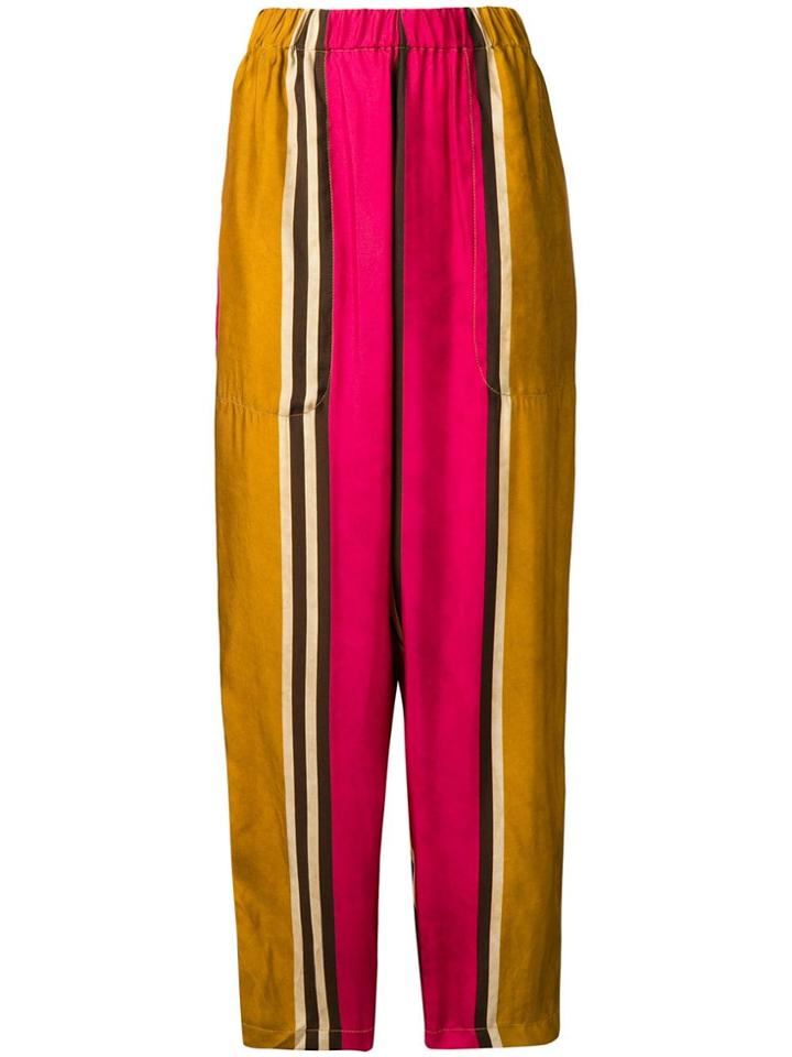 Uma Wang Striped Trousers - Orange