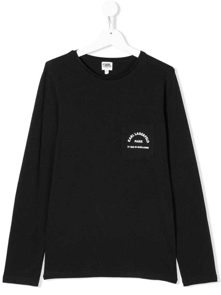 Karl Lagerfeld Kids Longsleeved T-shirt - Black