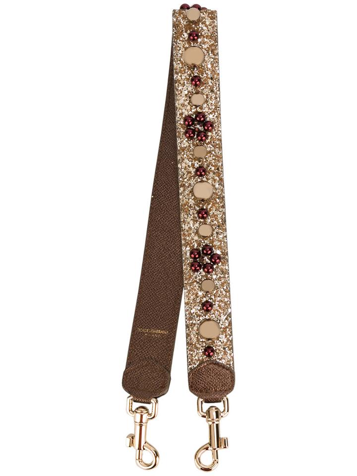 Dolce & Gabbana - Embellished Bag Strap - Women - Polyurethane/polyester/viscose - One Size, Grey, Polyurethane/polyester/viscose