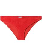 Ganni Toweled Bikini Bottoms - Red