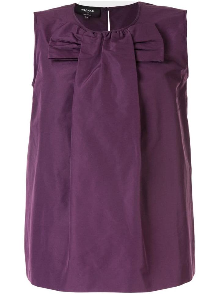 Rochas Bow Front Blouse - Purple