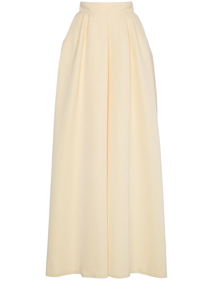 Rochas High Waist Full Maxi Skirt - Yellow & Orange