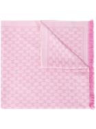 Gucci Gg Jacquard Knitted Scarf - Pink