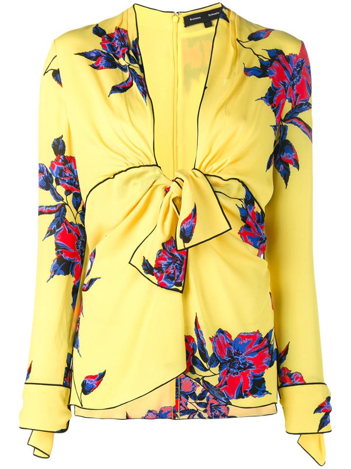 Proenza Schouler Floral Print Blouse - Yellow & Orange