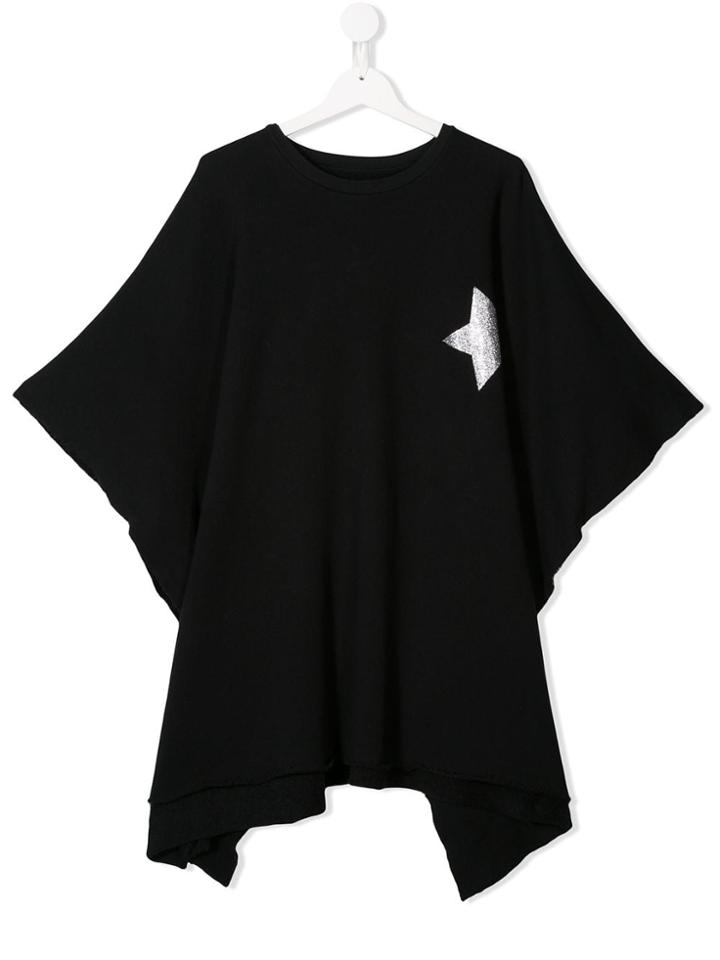 Nununu Star Patch Oversized Top - Black