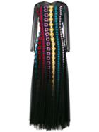 Mary Katrantzou Bayley Floral Embellised Gown, Women's, Size: 12, Black, Polyester/spandex/elastane/silk/cotton