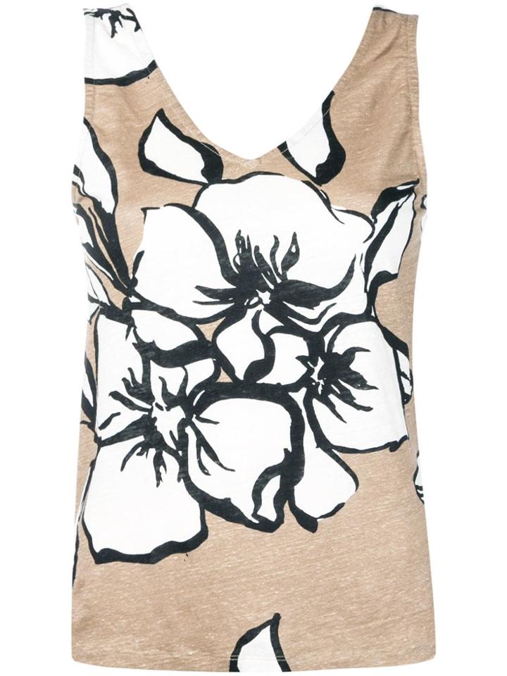 Majestic Filatures Patterned Vest Top - Brown