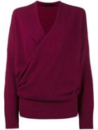 Haider Ackermann Wrap Around Cashmere Sweater - Pink & Purple