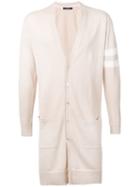 Guild Prime - Long Cardigan - Men - Cotton/linen/flax - 3, Nude/neutrals, Cotton/linen/flax