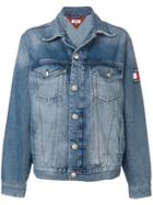 Tommy Jeans Faded Effect Denim Jacket - Blue