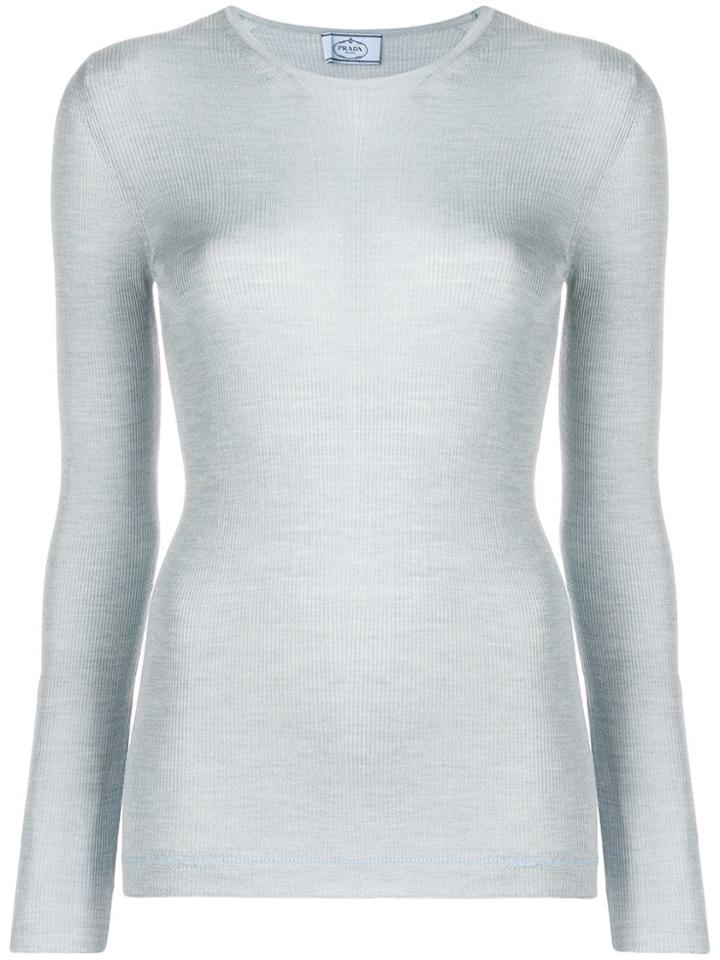 Prada Fitted Jumper - Blue