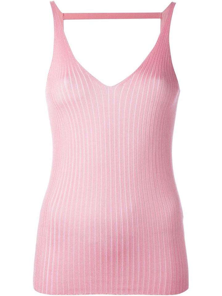Msgm Ribbed Top, Women's, Size: M, Pink/purple, Viscose