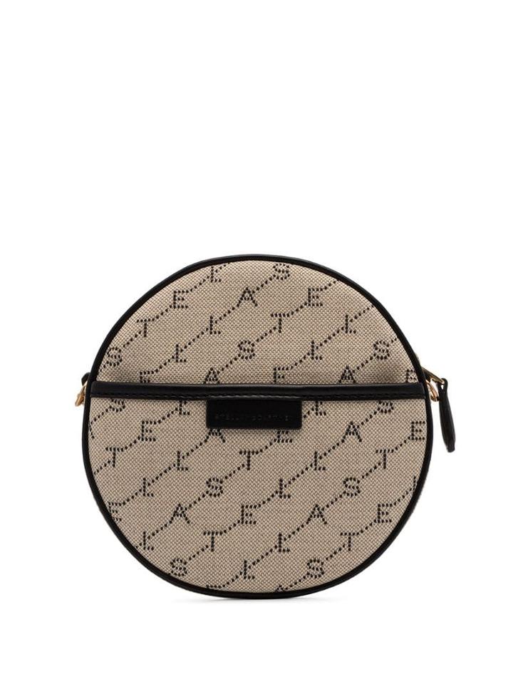 Stella Mccartney Mini Round Logo Bag - Neutrals