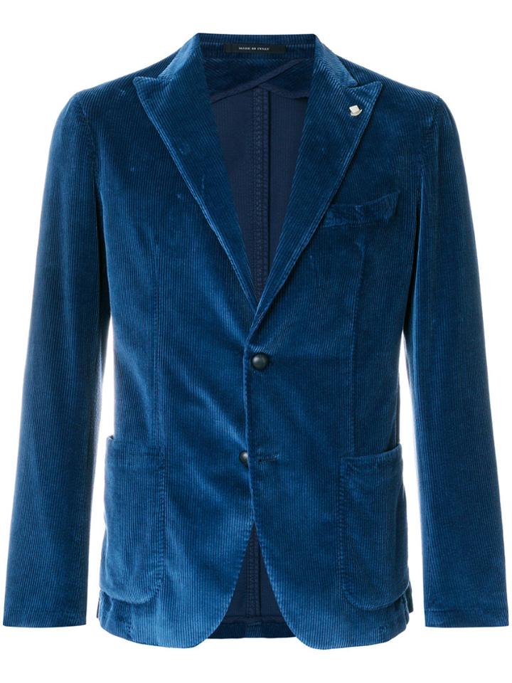 Tagliatore Giacca Velvet Jacket - Blue