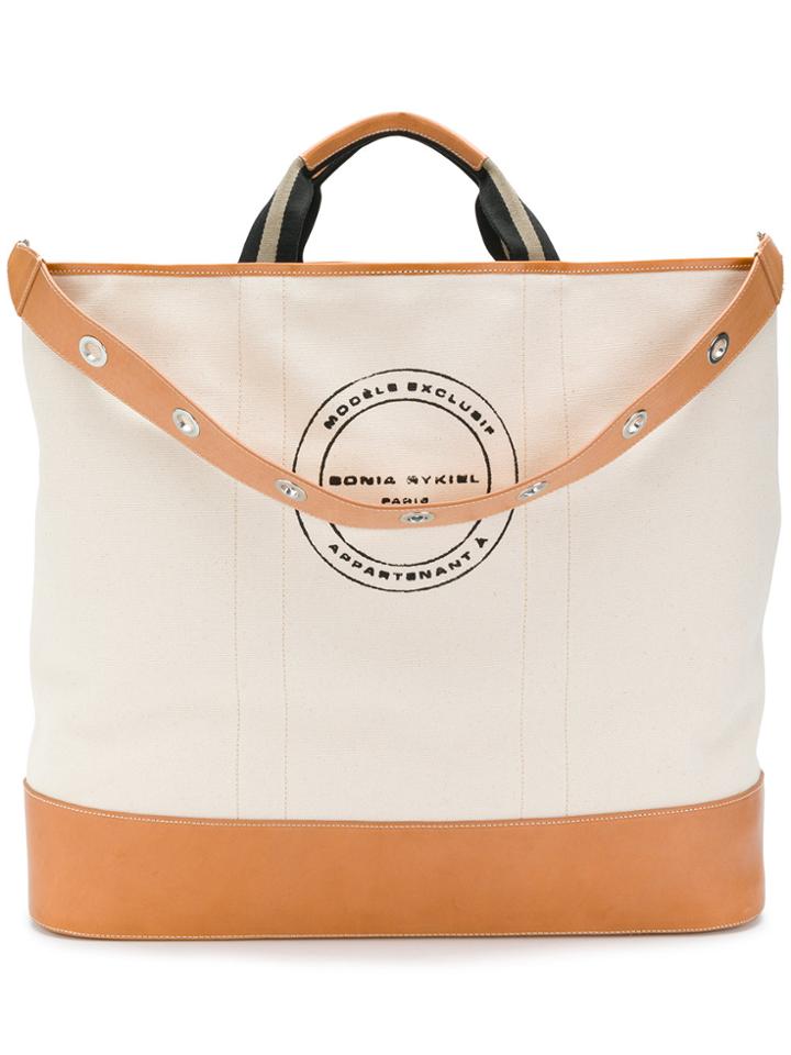 Sonia Rykiel Printed Tote - Nude & Neutrals