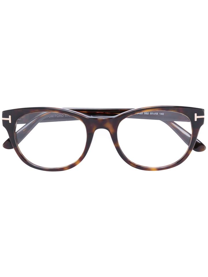 Tom Ford Eyewear - Square Frame Glasses - Women - Acetate - 53, Black, Acetate