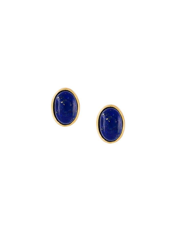 Wouters & Hendrix Lapis Stud Earrings - Metallic