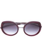 Jil Sander Oval Sunglasses - Red