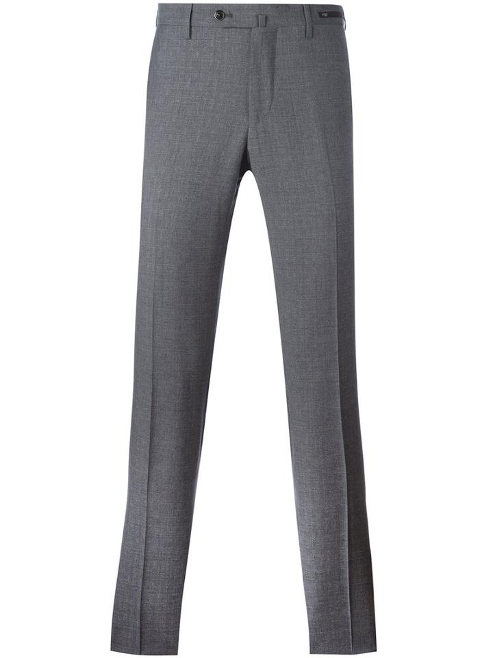 Pt01 Off Centre Button Chinos, Men's, Size: 56, Grey, Virgin Wool