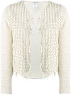 Lamberto Losani Woven Suede Cardigan - Neutrals