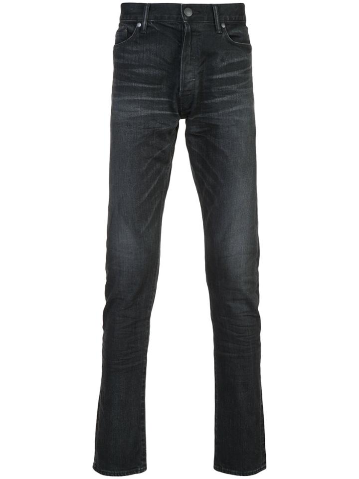 John Elliott Stonewashed Slim-fit Jeans - Black