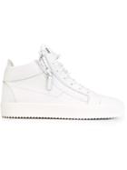 Giuseppe Zanotti Design Kriss Hi-top Sneakers, Men's, Size: 43, White, Calf Leather/leather/rubber