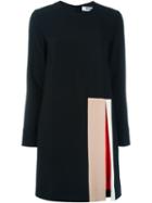 Msgm Colour Block Front Slit Dress