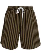 Second/layer Striped Shorts, Men's, Size: Large, Black, Cotton/rayon
