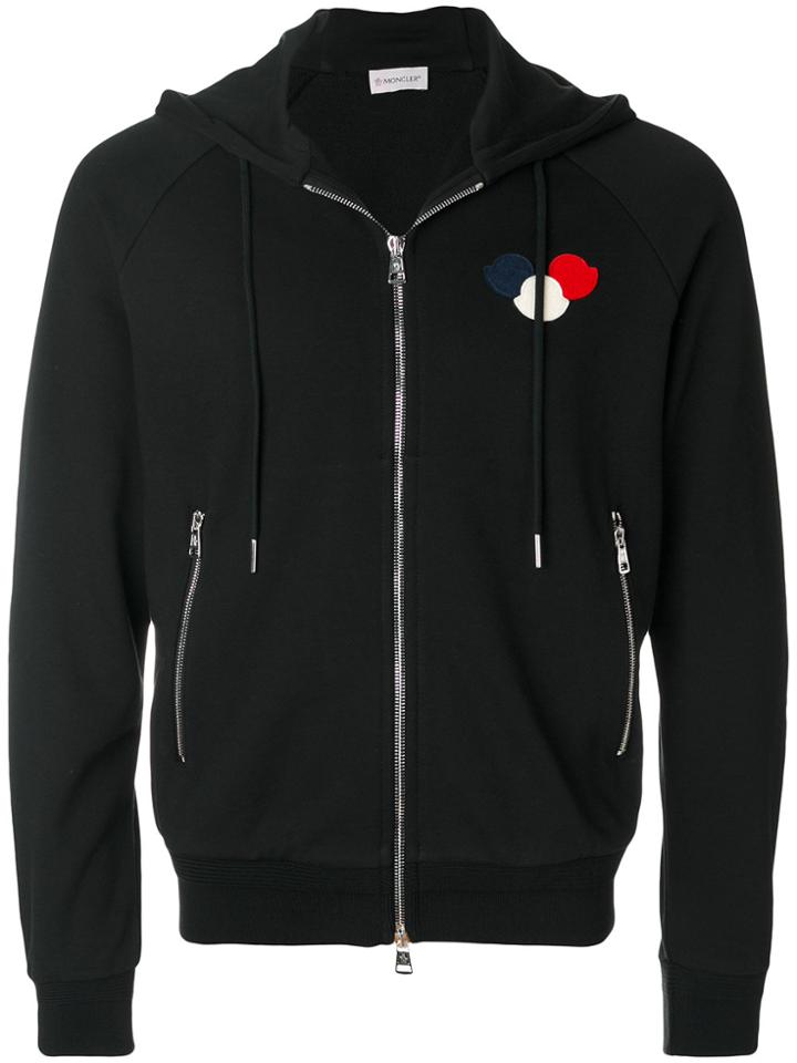 Moncler Logo Hooded Sweatshirt - Black