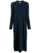Barrie Sleeve Logo Detail Dress - Blue