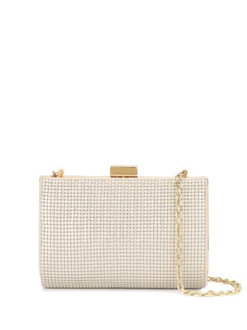 Whiting And Davis Chainmail Clutch Bag - White